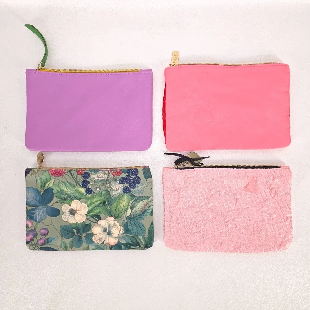 8 IPSY Makeup Bags Cosmetic Pouches Travel Glam Boho Zipper Assorted Floral